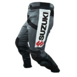 Grey Suzuki GSXR Motorcycle Leather Pant