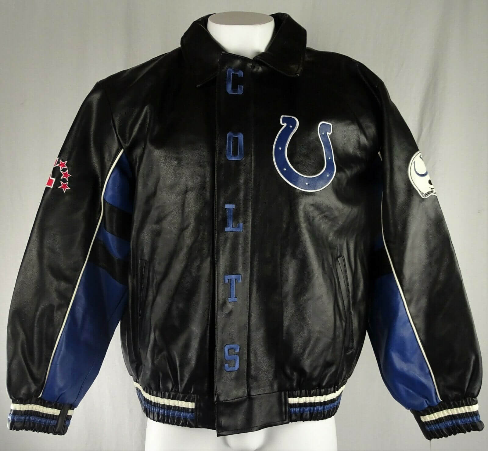 Maker of Jacket Black Leather Jackets Indianapolis Colts