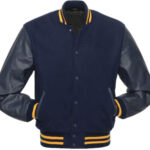 Navy Blue Baseball Varsity Jacket