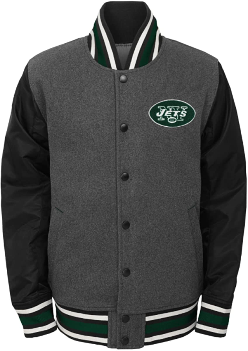 New York Jets Baseball Varsity Jacket (2) New York Jets Baseball Varsity Jacket