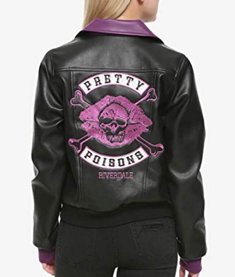 Riverdale Pretty Poisons Black Leather Jacket (1) Riverdale Pretty Poisons Black Leather Jacket
