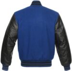 Royal Blue And Black Baseball Varsity Jacket