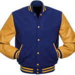 Royal Blue And Gold Baseball Varsity Jacket