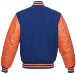 Royal Blue Orange Baseball Varsity Jacket