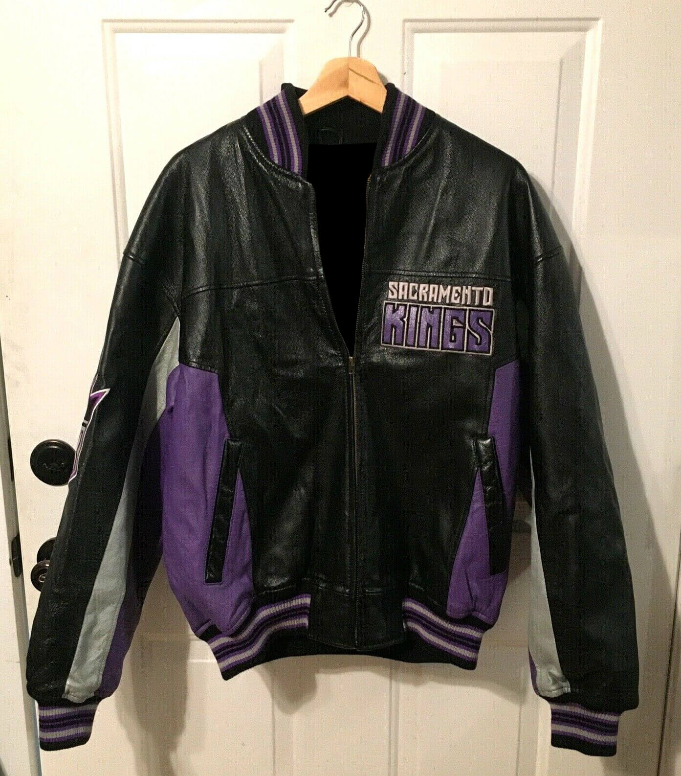 Sacramento Kings NBA Basketball Leather Jacket - Maker of Jacket