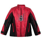 Spiderman Motocross Red Black Leather Jacket