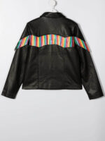 Stella McCartney Kids Rainbow Fringe Leather Jacket