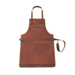 Tan Brown Leather Apron For Butcher Cooking