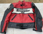 Vintage Furygan Red Leather Motorcycle Jacket