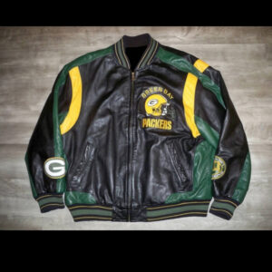 Vintage Green Bay Packers Super Bowl Leather Jacket