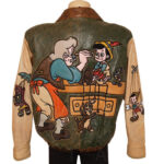 Vintage Leather Pinocchio Aviator Bomber Jacket