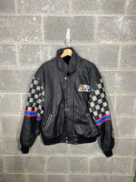 Vintage NASCAR 2000 Black Jeff Hamilton Leather Jacket