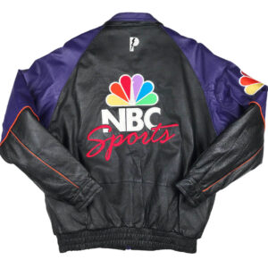 Vintage NBC Sports 90s Pro Player Leather Jacket