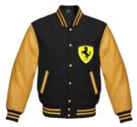 Yellow Ferrari Baseball Varsity Jacket