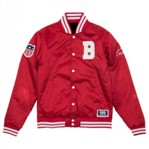 Billionaire Boys Club Red Bomber Satin Jacket