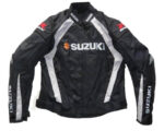 Black Gray Suzuki GSXR Motorcycle Racing Textile Jacket