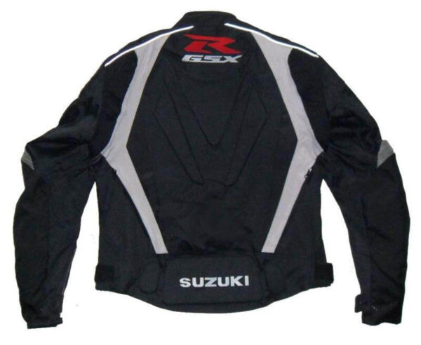 Black Gray Suzuki GSXR Motorcycle Racing Textile Jacket