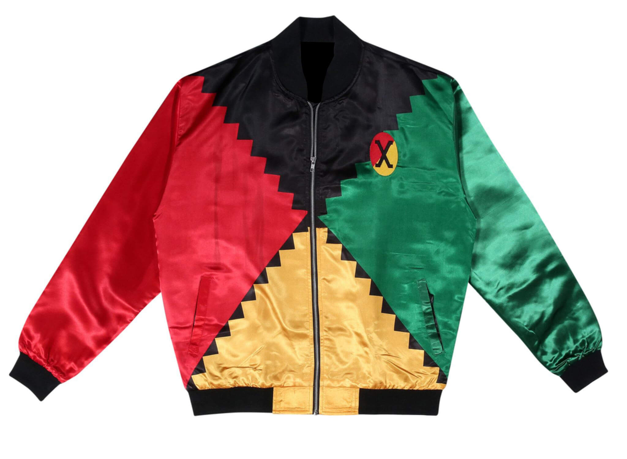 Black History Month Malcolm X Satin Bomber Jacket - Maker of Jacket