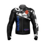 Black Suzuki GSXR Motorcycle Racing Leather Jacket