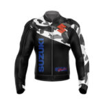 Black Suzuki GSXR Motorcycle Racing Leather Jacket