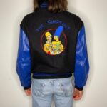 Black The Simpsons Varsity Jacket