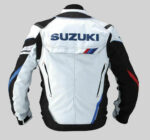Black White Suzuki Motorcycle Racing Textile Jacket