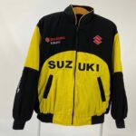 Black Yellow Suzuki Racing Windbreaker Jacket