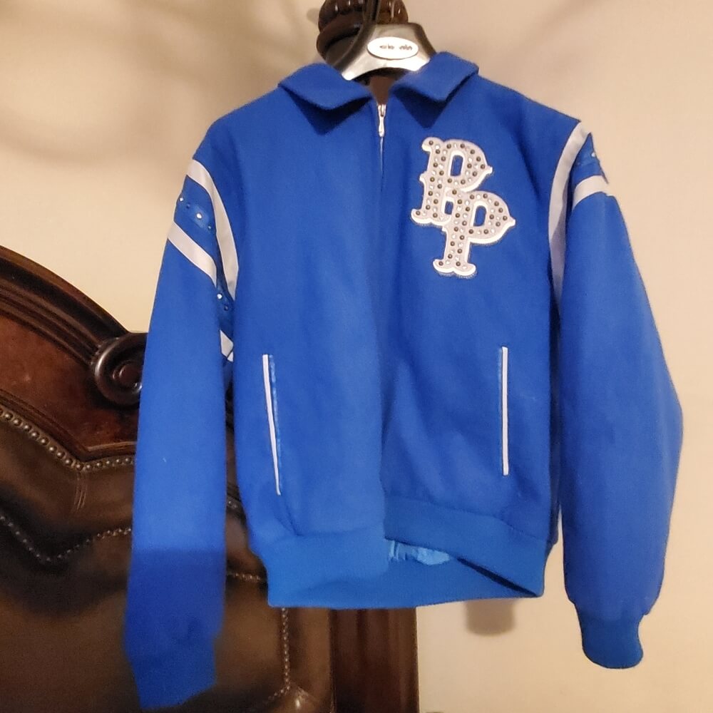 Blue Detroit Lions Pelle Pelle Leather Jacket - Maker of Jacket