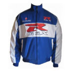 Blue White Suzuki GSXR Motorcycle Racing Textile Jacket