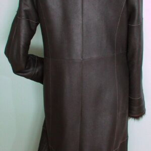 Brown Danier Shearling Fur Long Coat