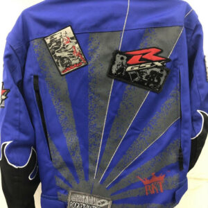 Detachable Sleeves Suzuki Motorcycle Blue Textile Jacket