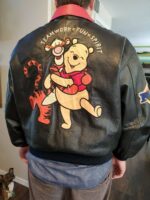 Disney Winnie The Pooh Black Leather Jacket