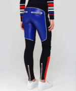 Gigi Hadid Color Block Speed Leather Pant