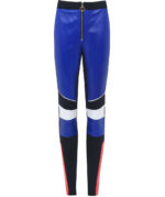 Gigi Hadid Color Block Speed Leather Pant