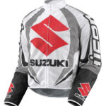Icon Suzuki Motorcycle Gray And Black Textile Jacket