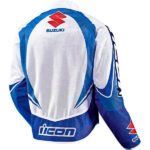 Icon Suzuki Motorcycle Racing Blue Textile Jacket