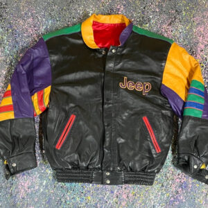 Jeff Hamilton Leather Satin Reversible Jeep Jacket