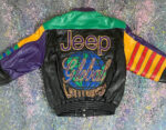 Jeff Hamilton Leather Satin Reversible Jeep Jacket