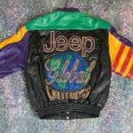 Jeff Hamilton Leather Satin Reversible Jeep Jacket