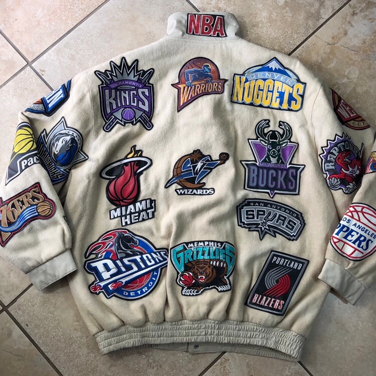 Jeff Hamilton NBA Teams Vintage Wool Leather Jacket - Maker of Jacket
