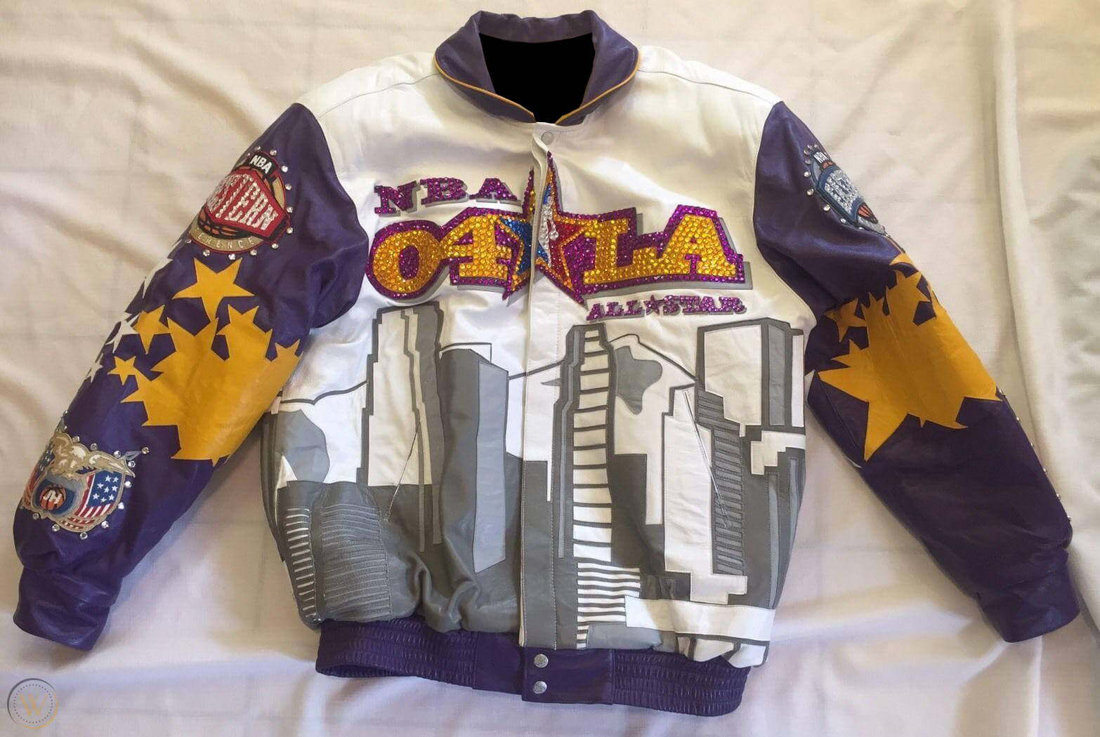 Maker of Jacket Fashion Jackets NBA All Star 2004 Los Angeles Lakers Leather