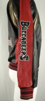 NFL Tampa Bay Buccaneers Black Leather Jacket