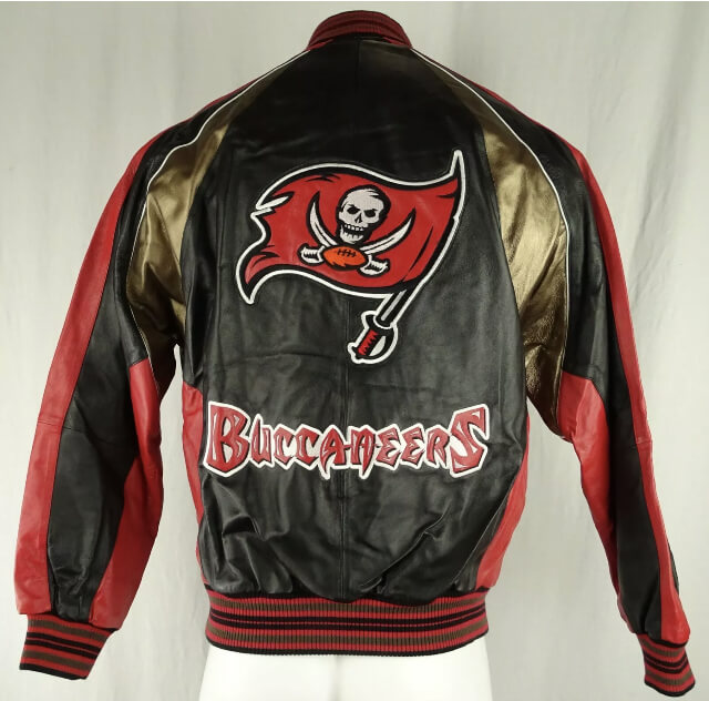 NFL Tampa Bay Buccaneers Black Leather Jacket (3) NFL Tampa Bay Buccaneers Black Leather Jacket