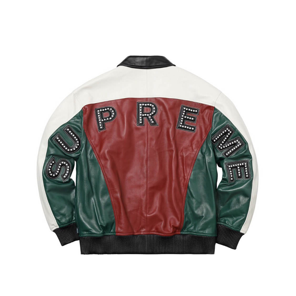 Supreme Studded Arc Logo Leather Jacket - Maker of Jacket