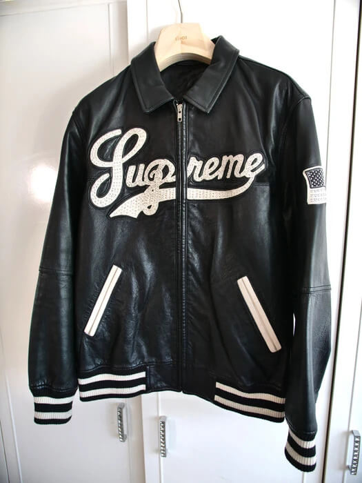 Buy Mens 8 Ball Bomber Black Supreme Leather Jacket