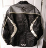 Suzuki AGV Motorcycle Black And Gray Leather Jacket