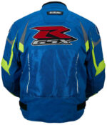 Suzuki GSXR Motorcycle Blue Leather Jacket