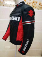 Suzuki Motorcycle Black And Red Textile Jacket