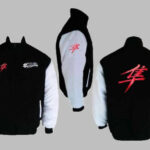 Suzuki Motorcycle Black And White Racing Textile Jacket