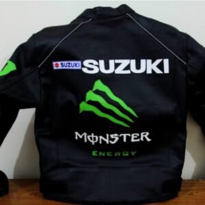Suzuki Motorcycle Monster Energy Leather Jacket